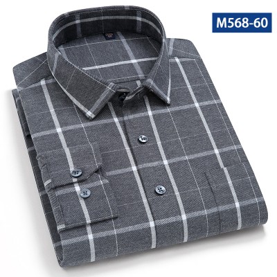 2021男装纯棉格子衬衫M568-60